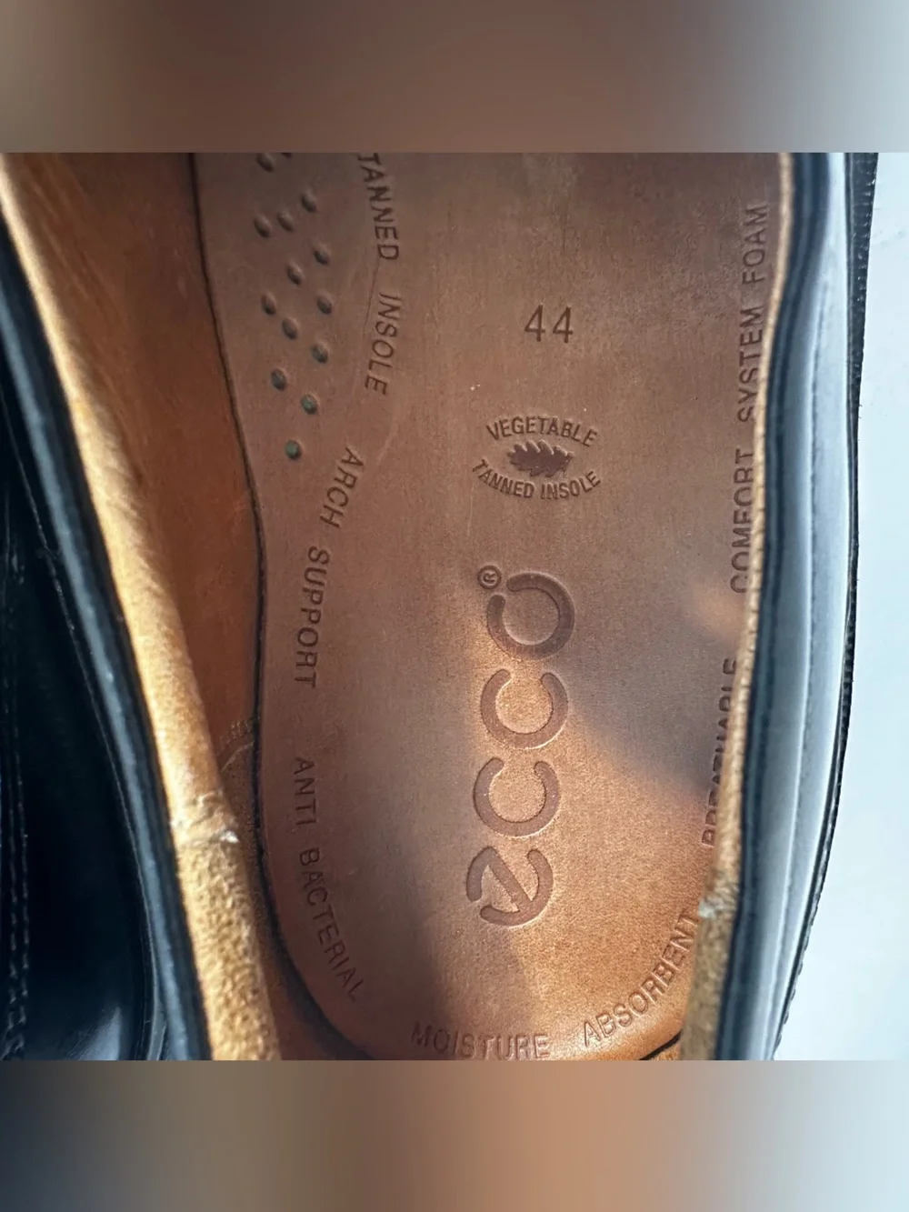 ECCO Men's Black Holton Slip-On Leather Business Loafers- Size 44/ US 10/10.5